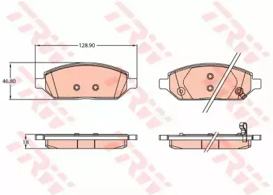 Комплект тормозных колодок, дисковый тормоз TRW купить