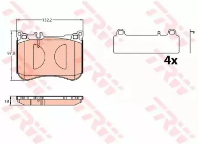 Комплект тормозных колодок, дисковый тормоз TRW купить