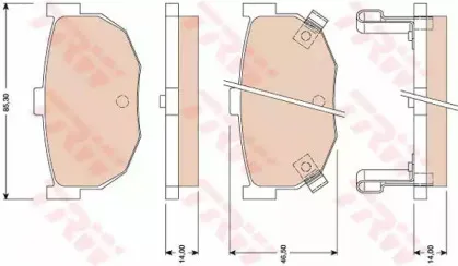 Комплект тормозных колодок, дисковый тормоз TRW купить