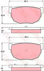 Комплект тормозных колодок, дисковый тормоз TRW купить