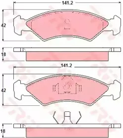 Комплект тормозных колодок, дисковый тормоз TRW купить