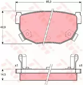 Комплект тормозных колодок, дисковый тормоз TRW купить
