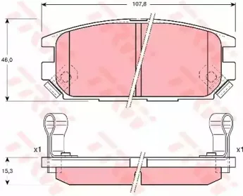 Комплект тормозных колодок, дисковый тормоз TRW купить