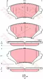 Комплект тормозных колодок, дисковый тормоз TRW купить