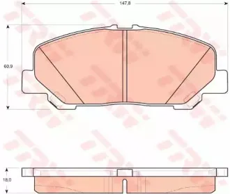 Комплект тормозных колодок, дисковый тормоз TRW купить