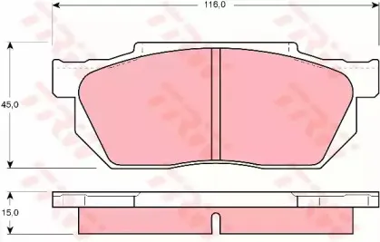 Комплект тормозных колодок, дисковый тормоз TRW купить