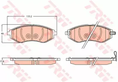Комплект тормозных колодок, дисковый тормоз TRW купить