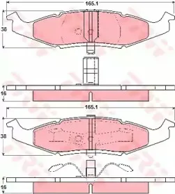 Комплект тормозных колодок, дисковый тормоз TRW купить