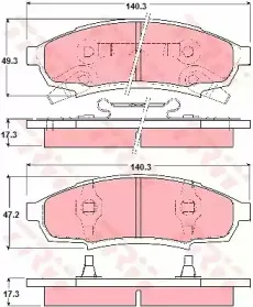 Комплект тормозных колодок, дисковый тормоз TRW купить