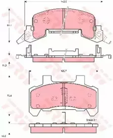 Комплект тормозных колодок, дисковый тормоз TRW купить