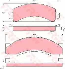 Комплект тормозных колодок, дисковый тормоз TRW купить