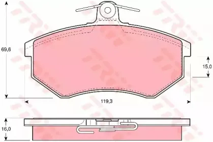 Комплект тормозных колодок, дисковый тормоз TRW купить