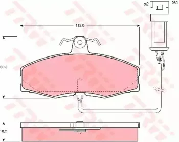 Комплект тормозных колодок, дисковый тормоз TRW купить