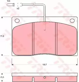 Комплект тормозных колодок, дисковый тормоз TRW купить