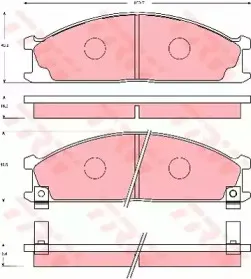 Комплект тормозных колодок, дисковый тормоз TRW купить