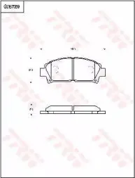 Комплект тормозных колодок, дисковый тормоз TRW купить