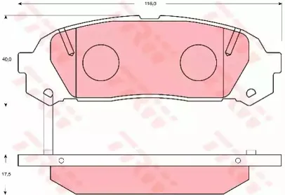 Комплект тормозных колодок, дисковый тормоз TRW купить