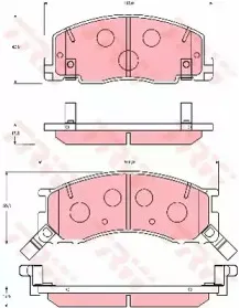 Комплект тормозных колодок, дисковый тормоз TRW купить