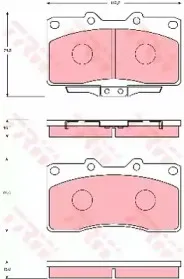 Комплект тормозных колодок, дисковый тормоз TRW купить