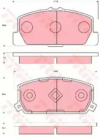Комплект тормозных колодок, дисковый тормоз TRW купить