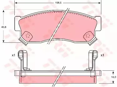 Комплект тормозных колодок, дисковый тормоз TRW купить
