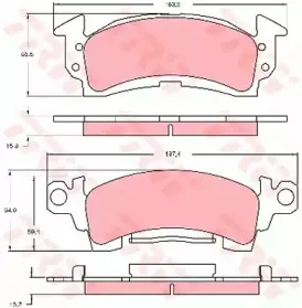 Комплект тормозных колодок, дисковый тормоз TRW купить