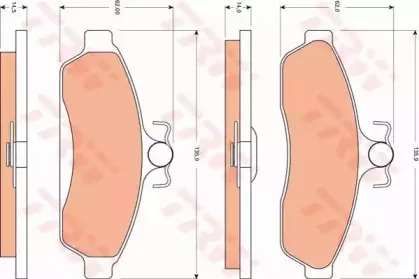Комплект тормозных колодок, дисковый тормоз TRW купить