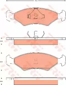 Комплект тормозных колодок, дисковый тормоз TRW купить