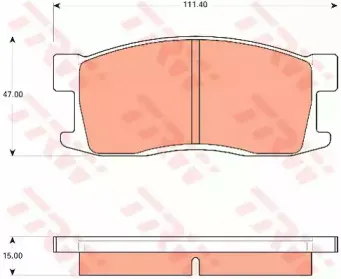 Комплект тормозных колодок, дисковый тормоз TRW купить