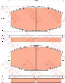 Комплект тормозных колодок, дисковый тормоз TRW купить