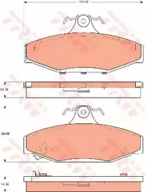Комплект тормозных колодок, дисковый тормоз TRW купить
