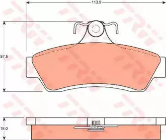 Комплект тормозных колодок, дисковый тормоз TRW купить