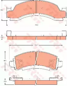 Комплект тормозных колодок, дисковый тормоз TRW купить