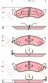 Комплект тормозных колодок, дисковый тормоз TRW купить