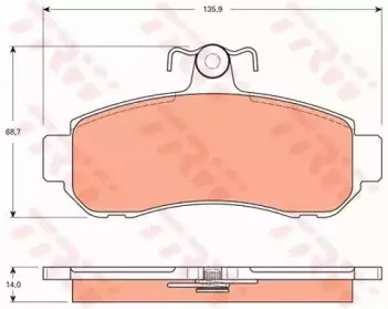 Комплект тормозных колодок, дисковый тормоз TRW купить