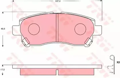 Комплект тормозных колодок, дисковый тормоз TRW купить