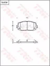 Комплект тормозных колодок, дисковый тормоз TRW купить