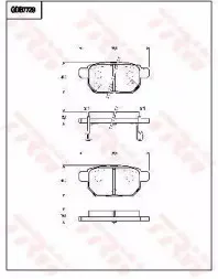 Комплект тормозных колодок, дисковый тормоз TRW купить