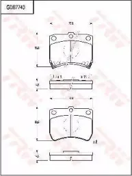 Комплект тормозных колодок, дисковый тормоз TRW купить