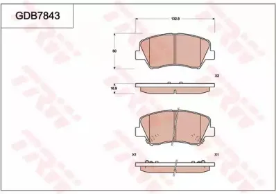 Комплект тормозных колодок, дисковый тормоз TRW купить