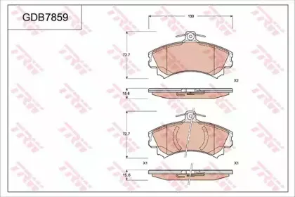 Комплект тормозных колодок, дисковый тормоз TRW купить