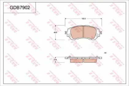 Комплект тормозных колодок, дисковый тормоз TRW купить