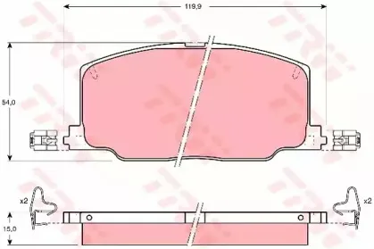 Комплект тормозных колодок, дисковый тормоз TRW купить
