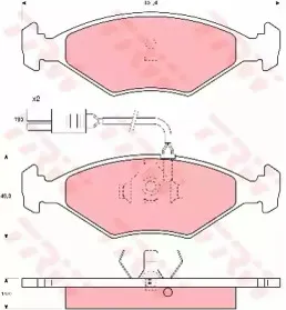 Комплект тормозных колодок, дисковый тормоз TRW купить