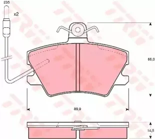 Комплект тормозных колодок, дисковый тормоз TRW купить