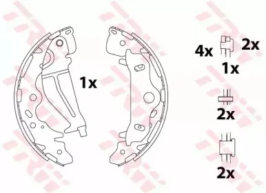 Комплект тормозных колодок TRW купить
