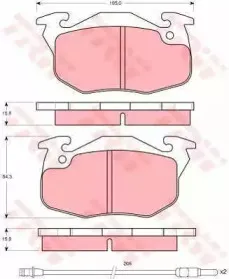 Комплект тормозов, дисковый тормозной механизм TRW купить