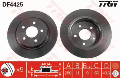 Комплект тормозов, дисковый тормозной механизм TRW купить