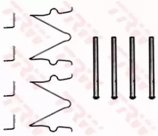 Комплектующие, колодки дискового тормоза TRW купить