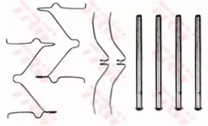 Комплектующие, колодки дискового тормоза TRW купить